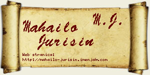 Mahailo Jurišin vizit kartica